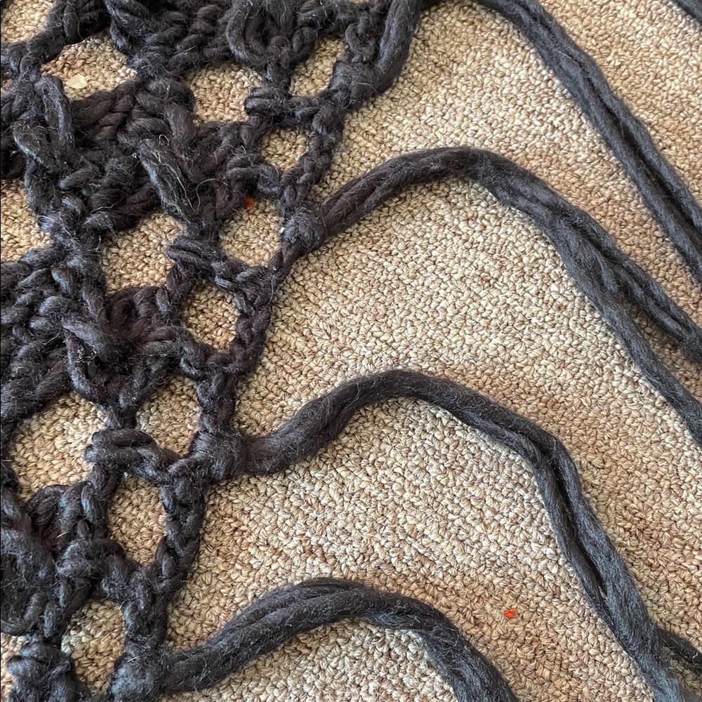 Stevie Nick’s style bohemian Black Crochet Shawl - Picture 5 of 6